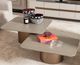 Michael Amini® Canberra 2-Piece Light Ash Short Cocktail Table Set with Antique Gold Base-1