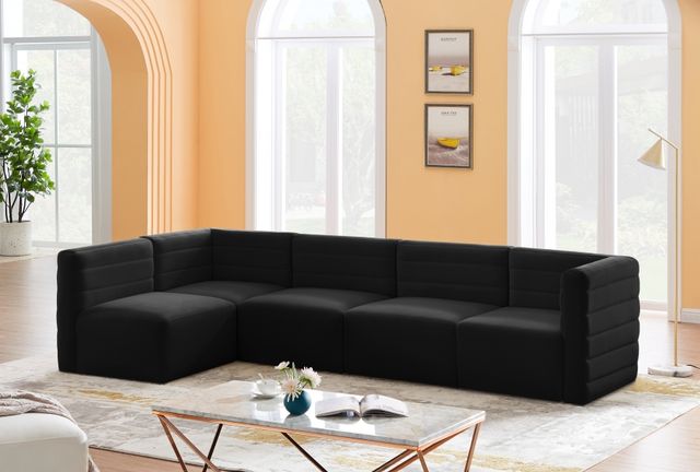 Meridian Furniture Quincy 5-Piece Black Modular Sectional Set-2