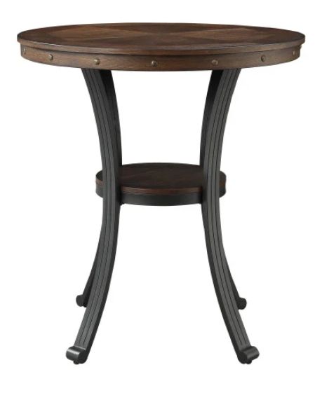 Powell® Franklin Brown Pub Table with Black Base-3