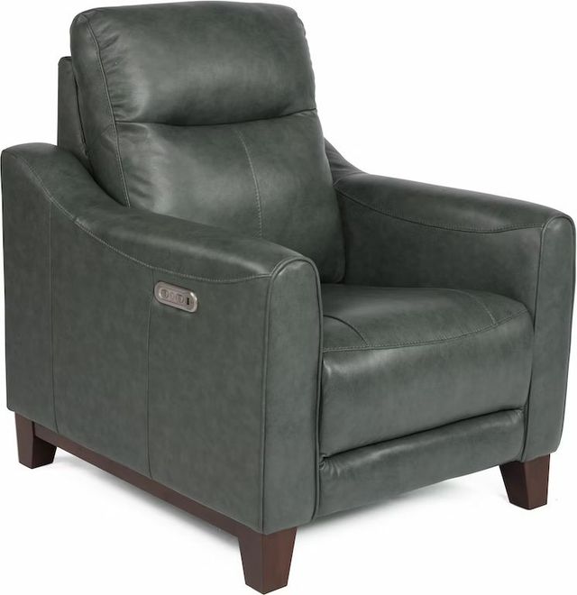 Flexsteel® Forte Gray Power Recliner with Power Headrest-0