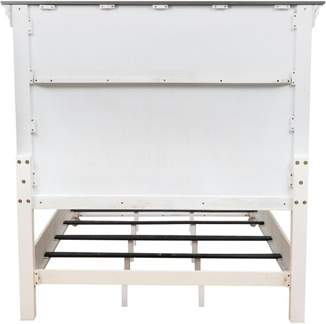 Powell® Carrington Antique White/Brown Queen Panel Bed-4