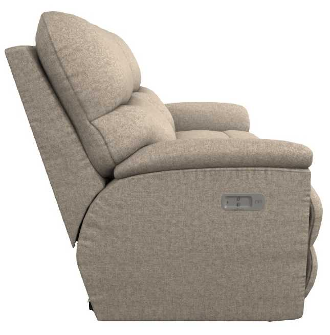 La-Z-Boy® Trouper Gray Leather Power Reclining Loveseat with