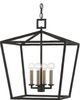Currey & Company Denison Mole Black Medium Lantern-0