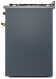 Ilve® Nostalgie II Series 30" Blue Gray Pro Style Dual Fuel Range-4