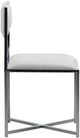 Modus Furniture Amalfi Chrome/White X-Base Dining Side Chair-3