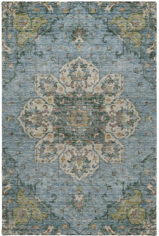 Dalyn™ Rug Company Silk Road SR6 Aqua 5'x8' Area Rug-0