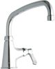 Elkay Chrome Single Hole Single Control Faucet with 10" Arc Tube Spout and 2" Lever Handle-0
