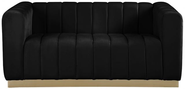 Meridian Furniture Marlon Black Velvet Loveseat-2