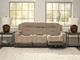 Signature Design by Ashley® Mixed Motion Brownstone Power Reclining Sofa with Adjustable Headrest-1