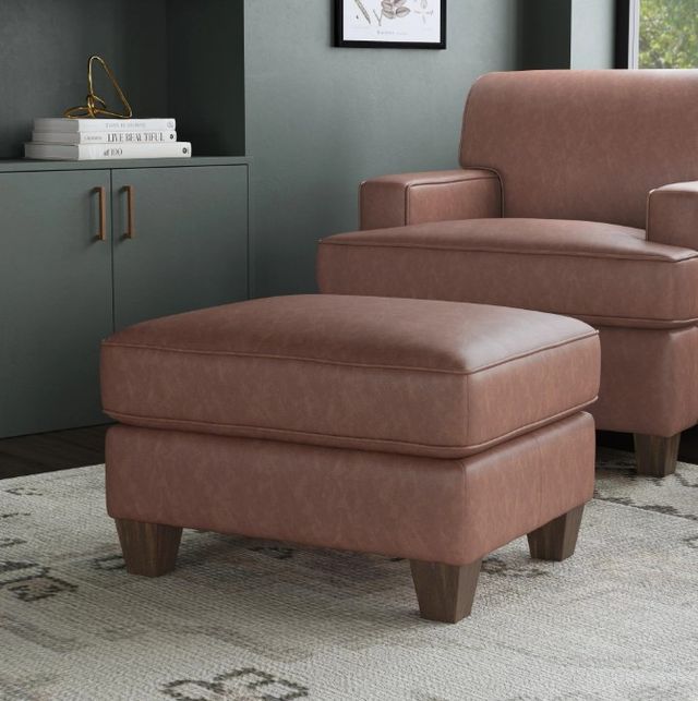 Flexsteel® Customizable Dempsey Leather Ottoman-1