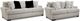 Elements International 2-Piece Fentasy Silver Living Room Stationary Seating Set-0