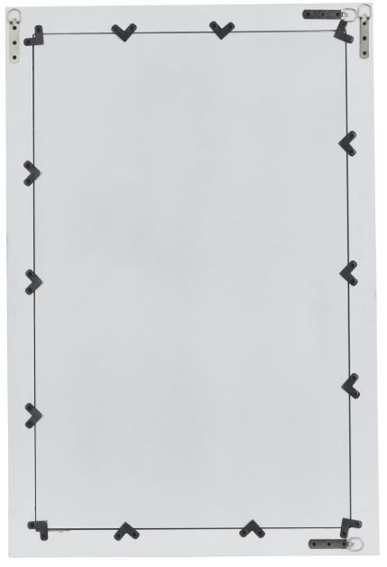 Deco Marche White Wooden Rectangular Wall Mirror-2