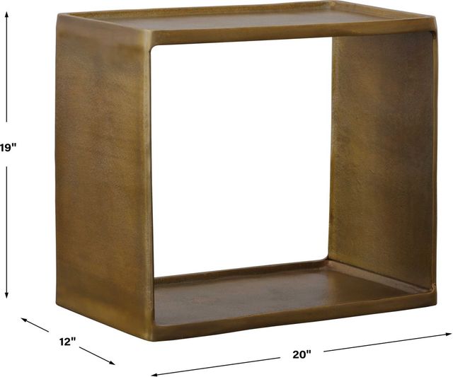 Uttermost® Braven Derwent Antique Brass Side Table-2