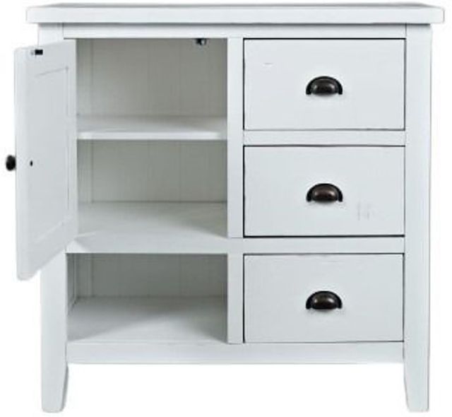 Jofran Inc. Artisan's Craft Distressed Weathered White Accent Chest-2