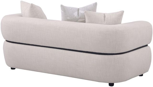 Coaster® Jeanette 73" Beige Upholstered Round Arm Loveseat-3