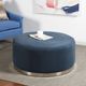 Stylecraft Blue Round Ottoman-3