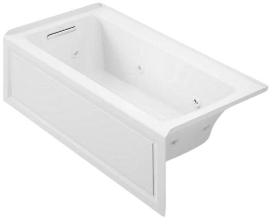 KOHLER® Archer® White 60" x 30" Alcove Whirlpool Bath - Left Drain-0