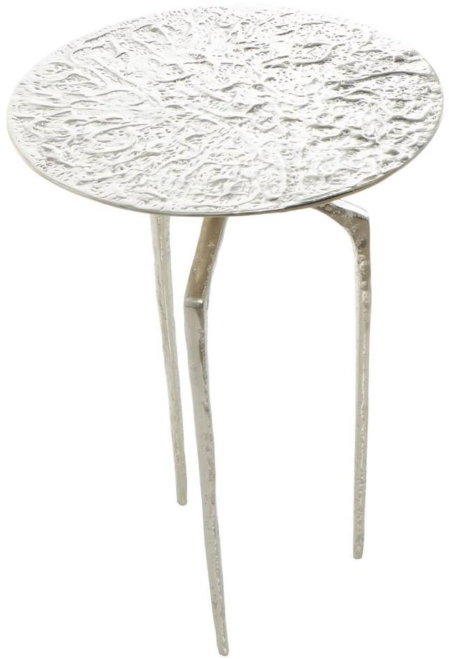 Deco Marche Silver Geometric Slim Accent Table-1