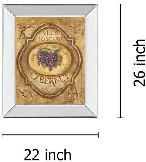 Classy Living Gregory Gorham Cabernet 22" Wall Art-2