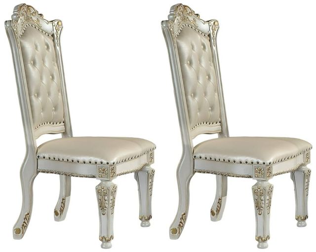 ACME Furniture Vendome 2-Piece Antique Pearl Side Chair Set-0