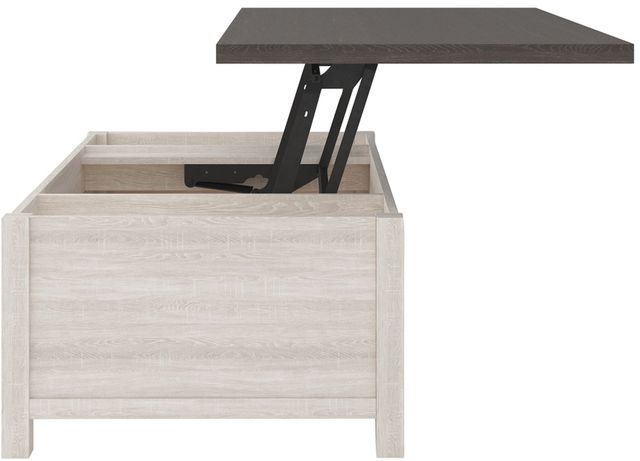 Signature Design by Ashley® Dorrinson Gray  Lift Top Coffee Table with Antique White Base-3