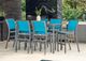 Telescope Casual Customizable Kendall Aluminum/Fabric Outdoor Sling Bar Height Stacking Armless Cafe Chair-4