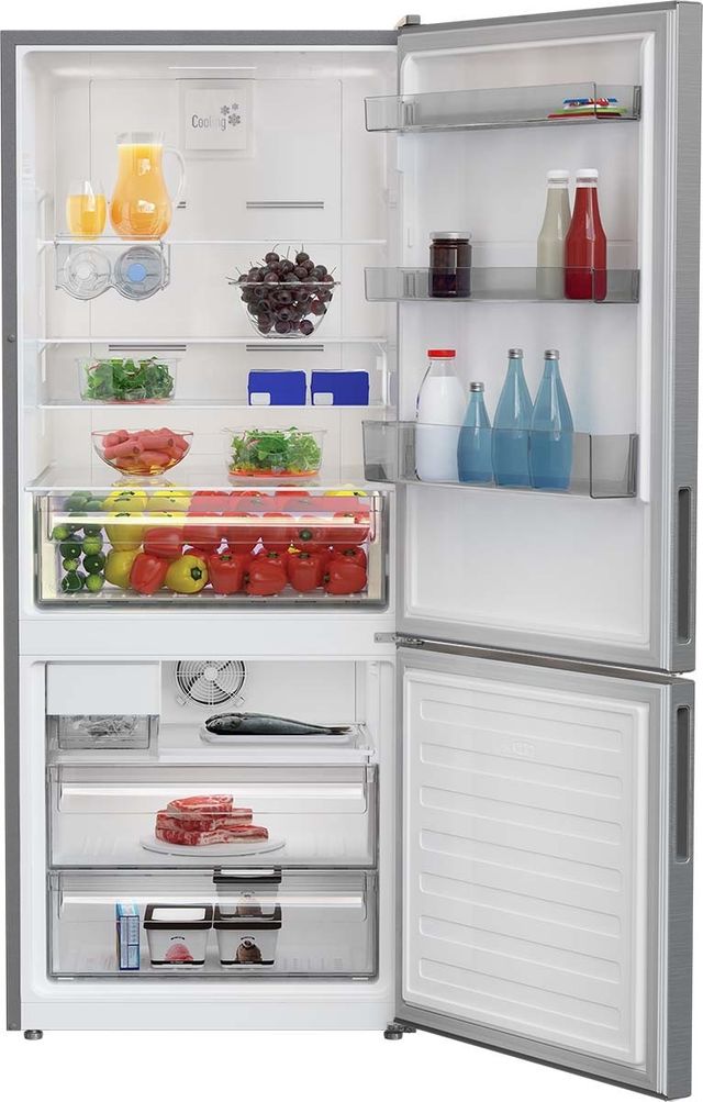 Blomberg® 28 in. 13.8 Cu. Ft. Stainless Steel Bottom Freezer Freestanding Refrigerator-2