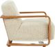 Moe's Home Collection Eckersley Cream Faux Fur Lounge Chair-2
