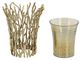 A & B Home Mabrey Gold 10" Branch Glass Candle Holder-2