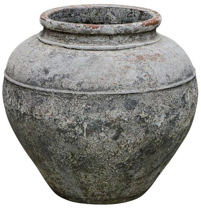 Uttermost® Echoes of Time Whitewash Concrete Indoor-Outdoor Planter-0