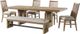 Intercon Landmark Beige/Weathered Oak Backless Bench-1