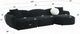 ACME Furniture Lucifer 3-Piece Black Shimmer Right-Arm Facing Sectional and Chaise-2