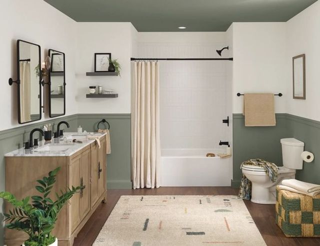Peerless Flute™ Matte Black Tub and Shower Trim Kit -2