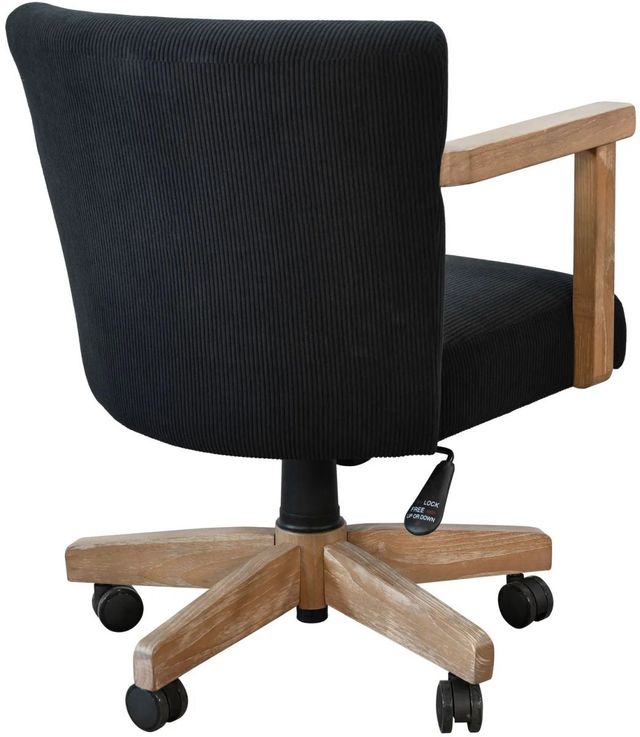 Sunny Designs™ Gibson Black Corduroy/Oak Grove Game Chair-3