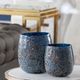 A & B Home Blue/Copper Shaylee Wide Vase-2