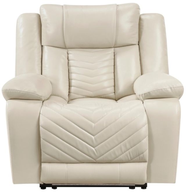 Homelegance® Huron Beige Power Recliner with Charging Ports-2