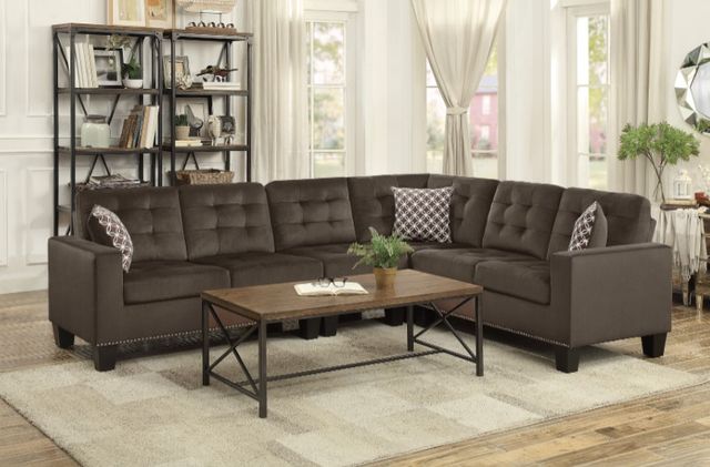 Homelegance® Lantana Chocolate Reversible Sectional-1