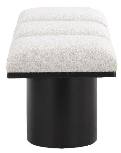 Meridian Furniture Pavilion 3-Piece Cream/Black 54" Modular Bench Set-2