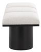 Meridian Furniture Pavilion 3-Piece Cream/Black 54" Modular Bench Set-2