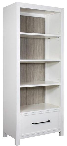 Riverside Furniture Finn Cloud/Fog Drawer Bookcase-0