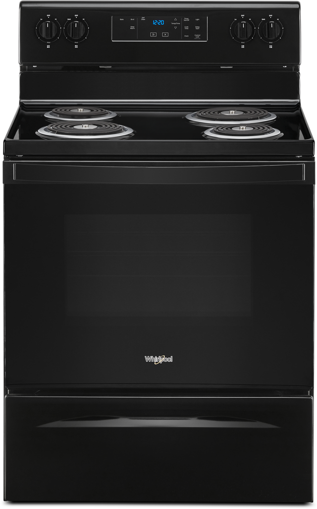 Whirlpool® 30" Black Freestanding Electric Range