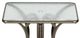 Telescope Casual Glass Top 36" Square Dining Table with Hole-1