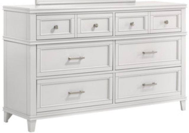 Bernards Nova II 4-Piece White Queen Panel Full Bedroom Set-3
