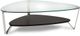 BDI Dino™ 1343 Glass Top Coffee Table with Espresso Stained Oak Shelf-0