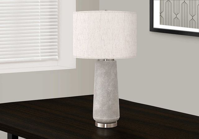 Monarch Specialties Inc. 29"H Grey Resin Table Lamp-4