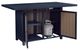 Signature Design by Ashley® East Beach Driftwood Aluminum Outdoor Rectangular Bar Table with Navy Blue Base-4
