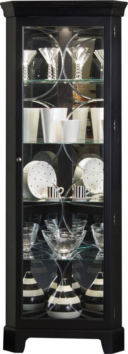 Pulaski™ PFC Oxford Black Corner Curio-0