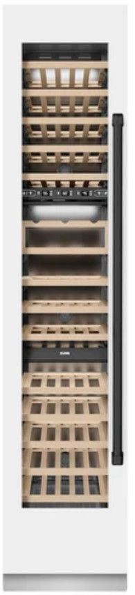 ZLINE Autograph Edition 18" 9.0 Cu. Ft. Triple Zone 68 Bottle Left Hinge Column Wine Cooler in White Matte with Matte Black Accents-0