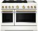 KitchenAid® 48” White Pro-Style Dual Fuel Gas Range with Griddle-2