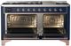 Ilve® Majestic III 60" Midnight Blue Pro Style Dual Fuel Liquid Propane Range with Triple Glass Door and Copper Trim-1